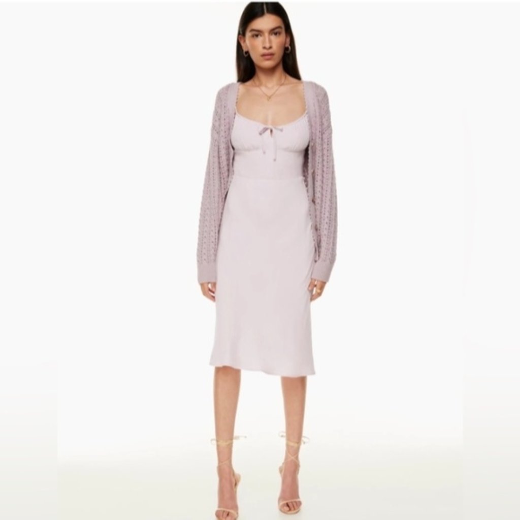 Aritzia Soft Lavender Midi Dress